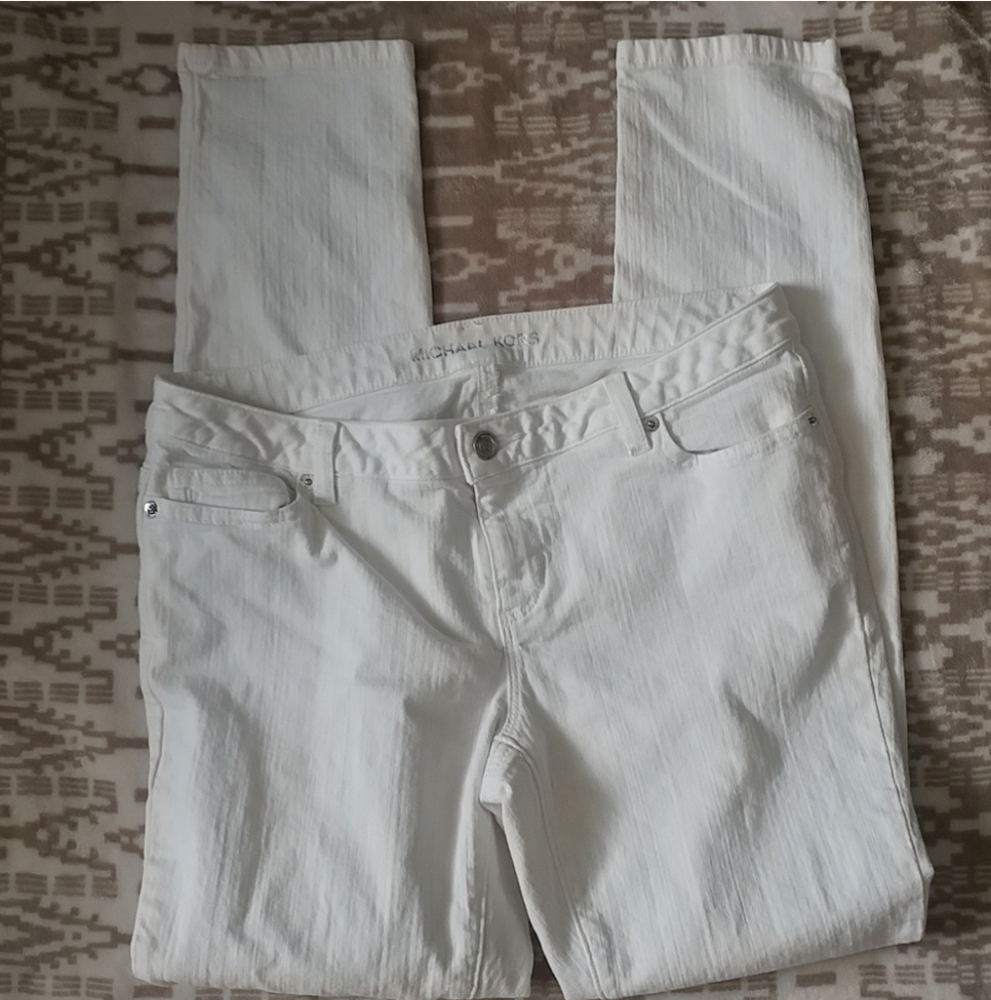 MICHAEL KORS Creamy White Skinny Jeans 4